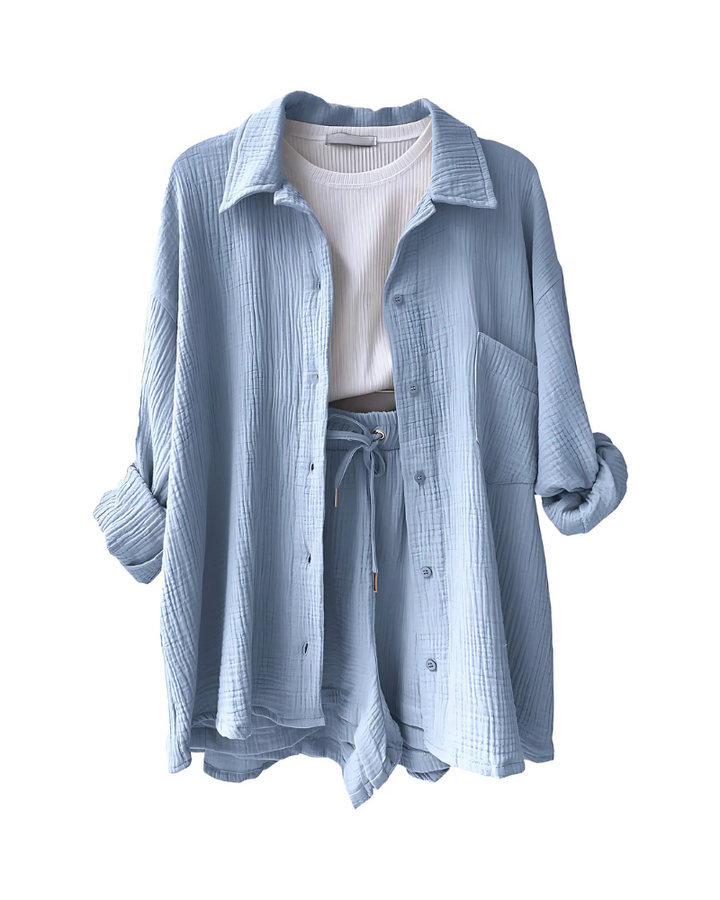 Sienna -  Button-Up Shorts Set