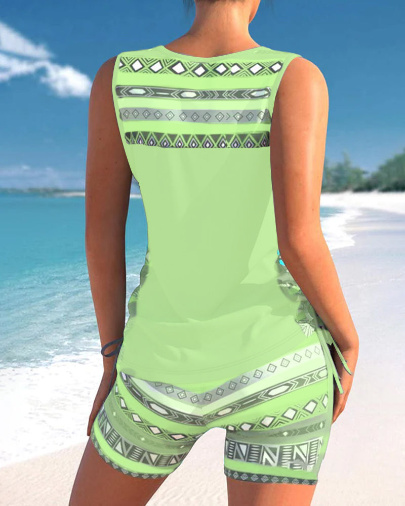 Robyn - Tankini Featuring Geometric Print