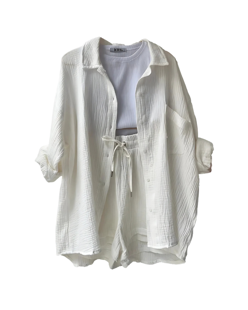 Sienna -  Button-Up Shorts Set