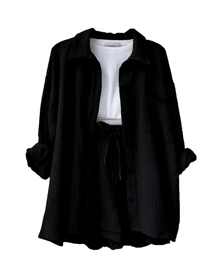 Sienna -  Button-Up Shorts Set