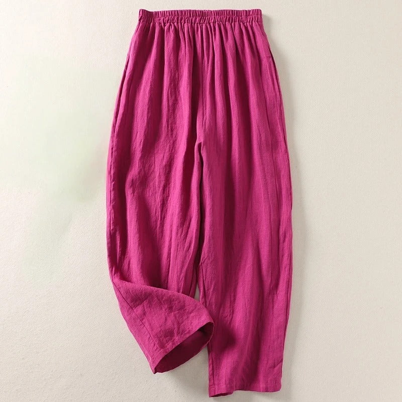 Lucy - Relaxed Elastic-Waist Trousers