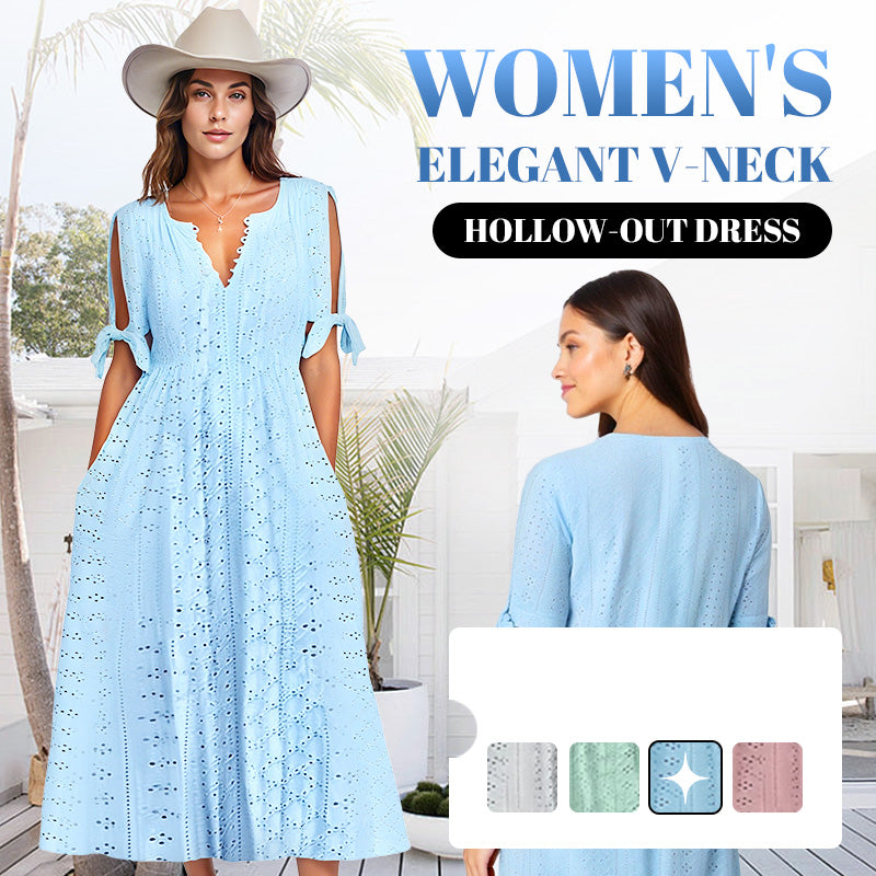 Emily – Elegant V-Neck Dress