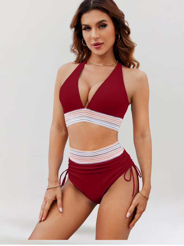 Angela – High-Waisted Bikini Set with Tummy Control