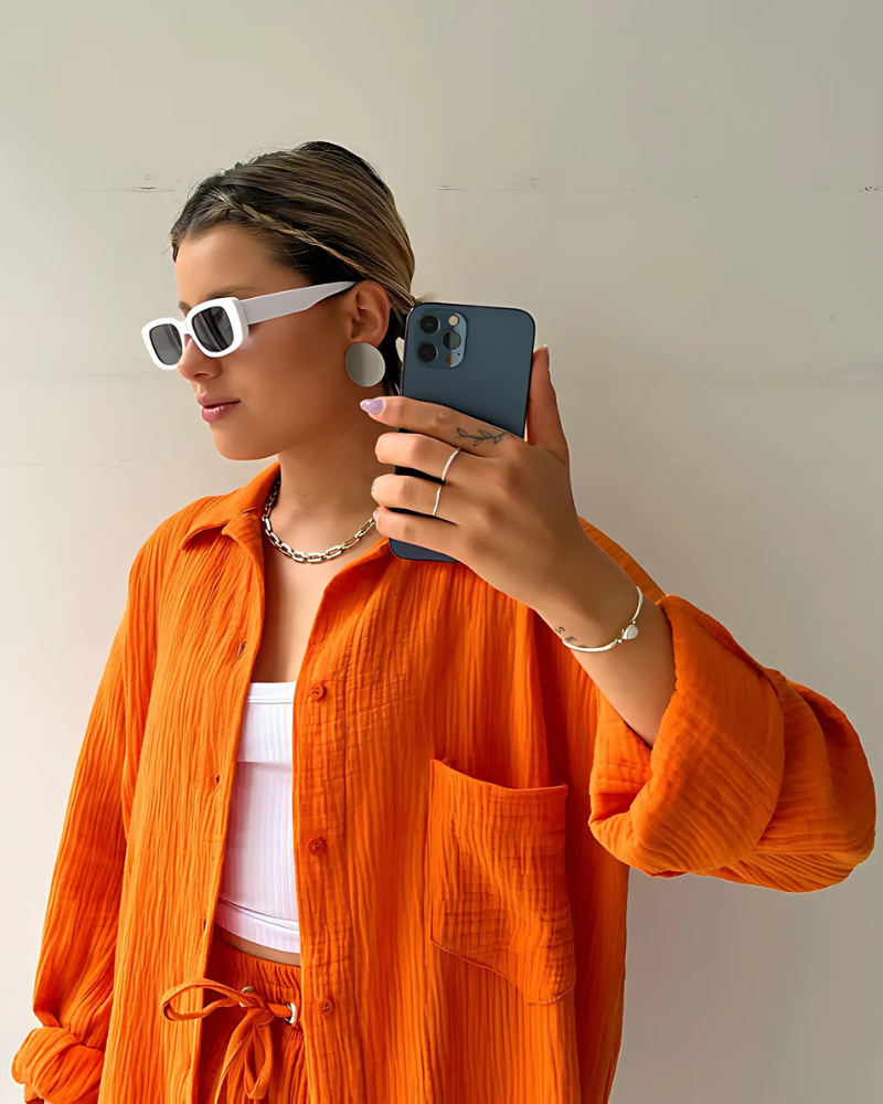 Sienna -  Button-Up Shorts Set