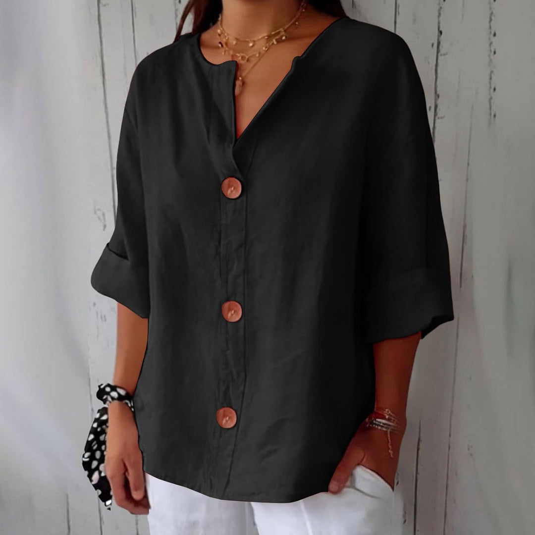 Clarice - Lightweight Buttoned Blouse