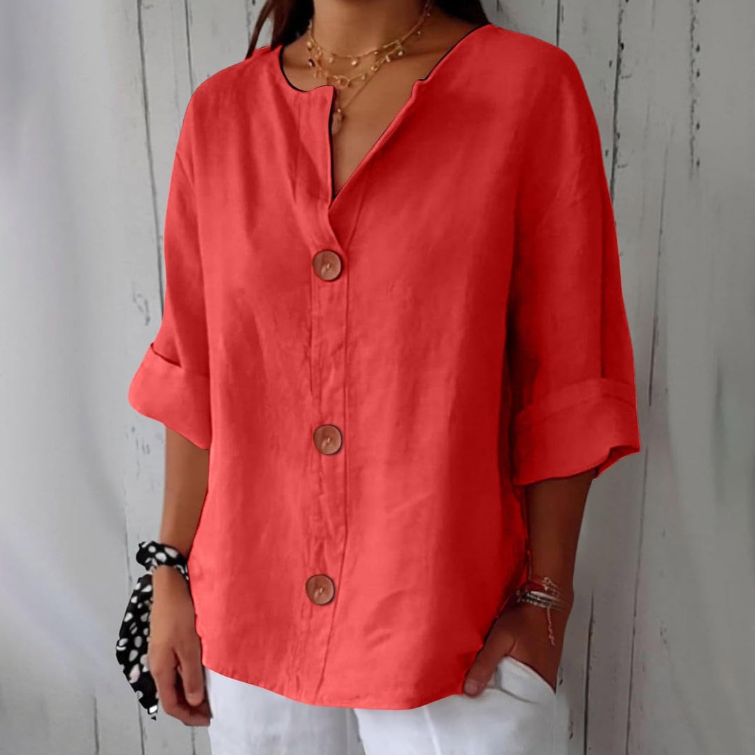 Clarice - Lightweight Buttoned Blouse