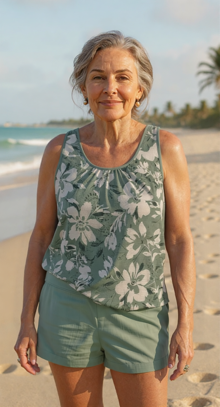 Lesley - Floral Tankini Set