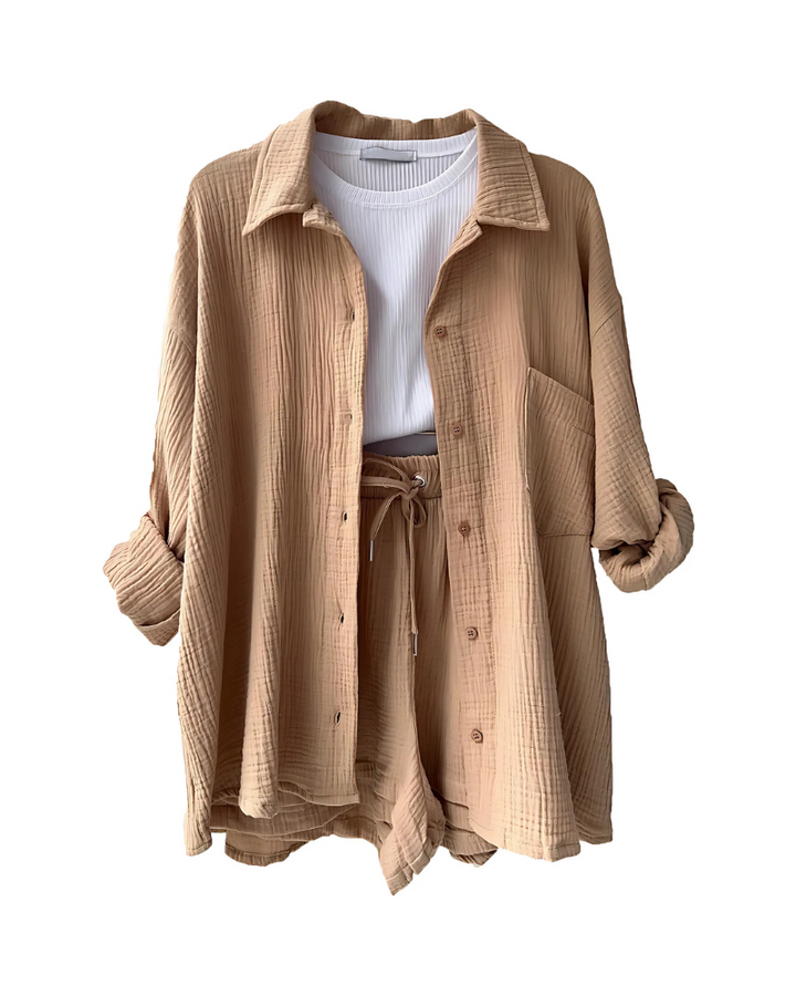 Sienna -  Button-Up Shorts Set