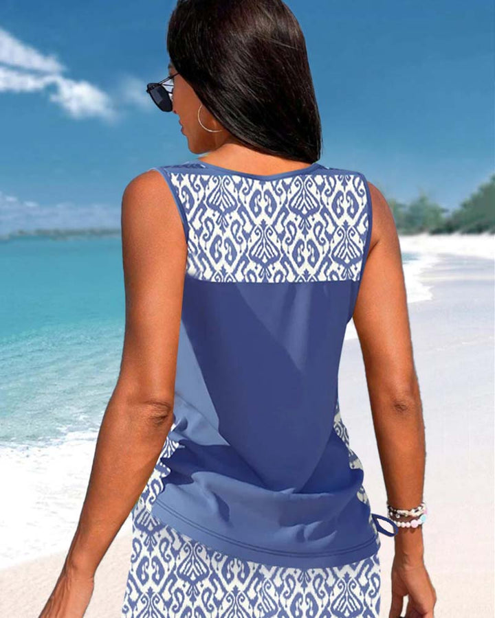 Marilyn - Tankini Featuring Geometric Print