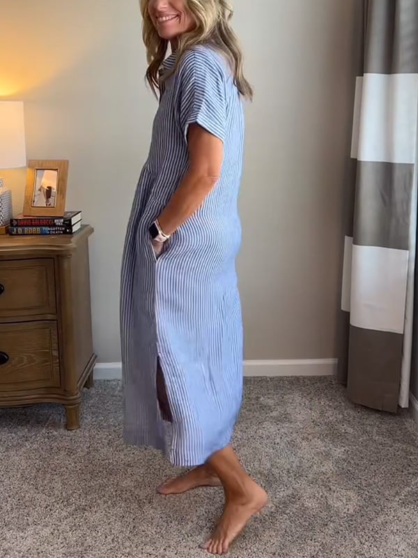 Margaret - Elegant Striped Dress