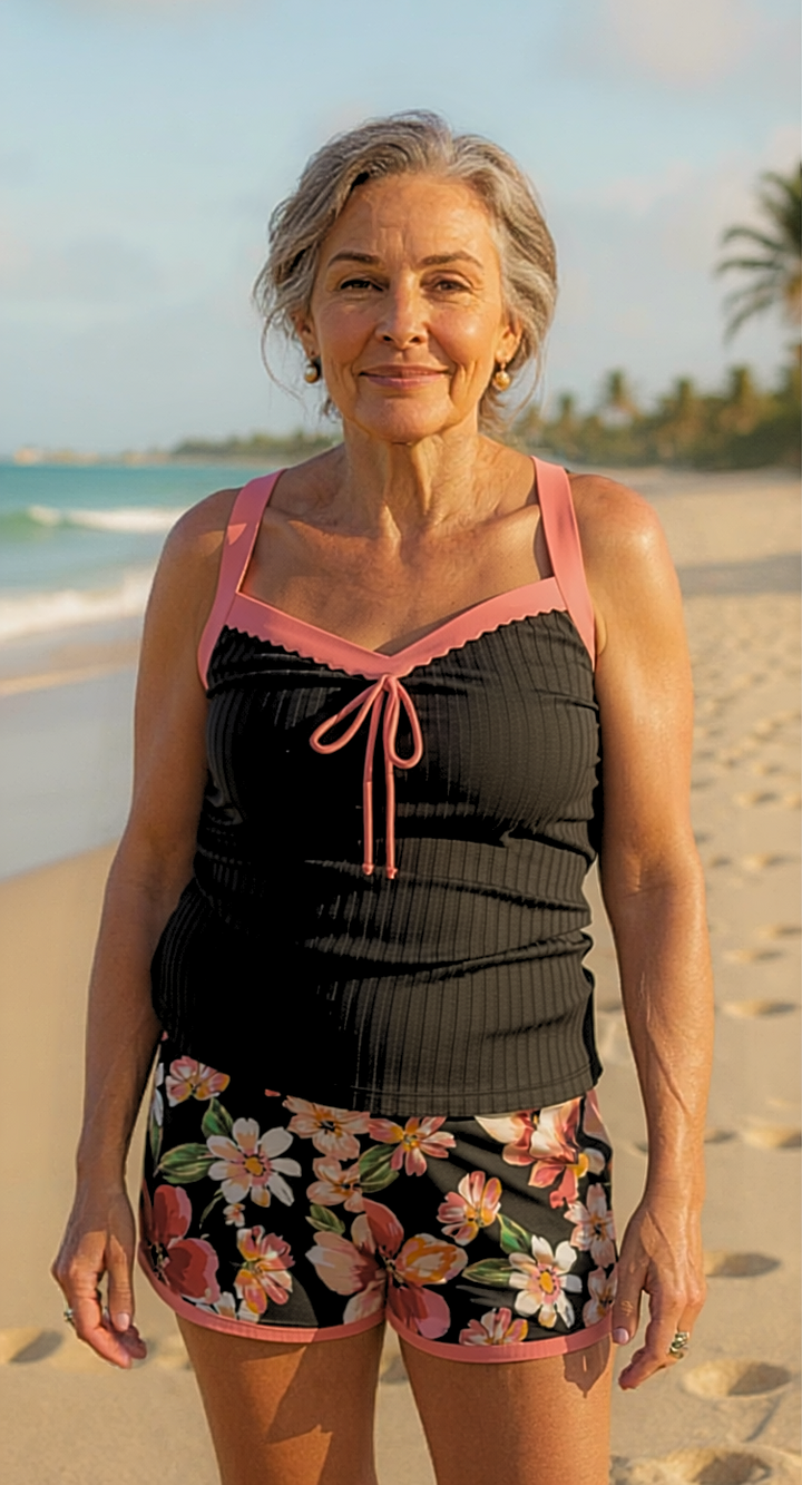 Carolyne – Printed Tankini Set