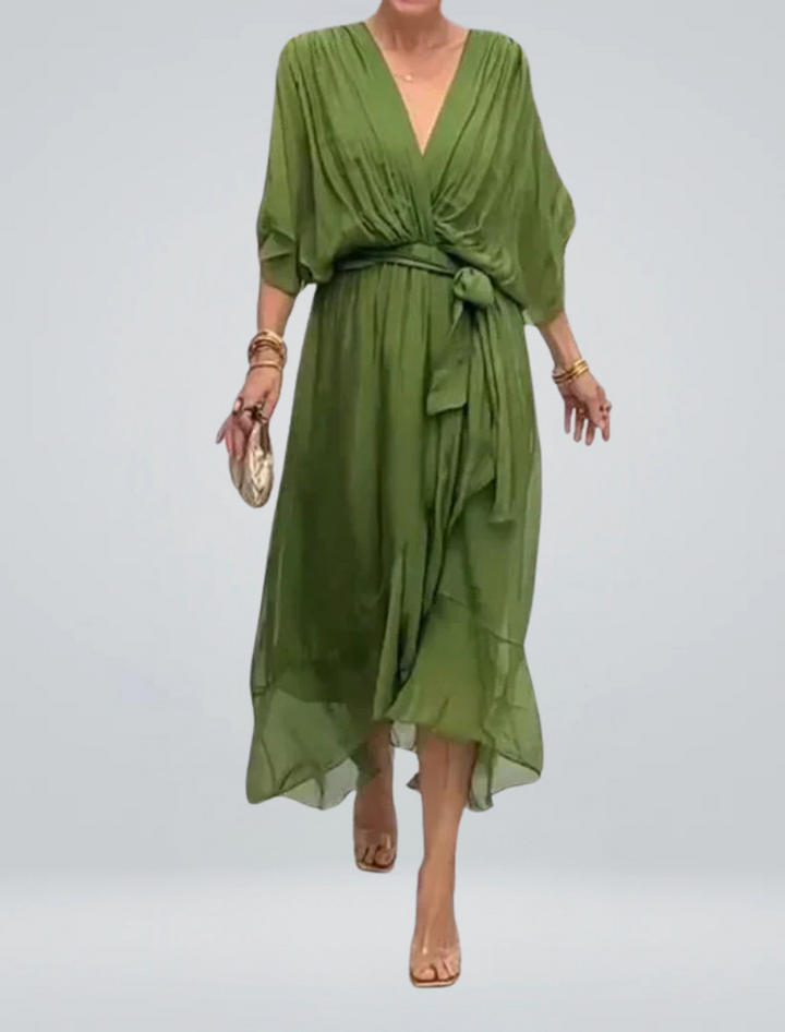 Debra - Elegant V-Neck Dress