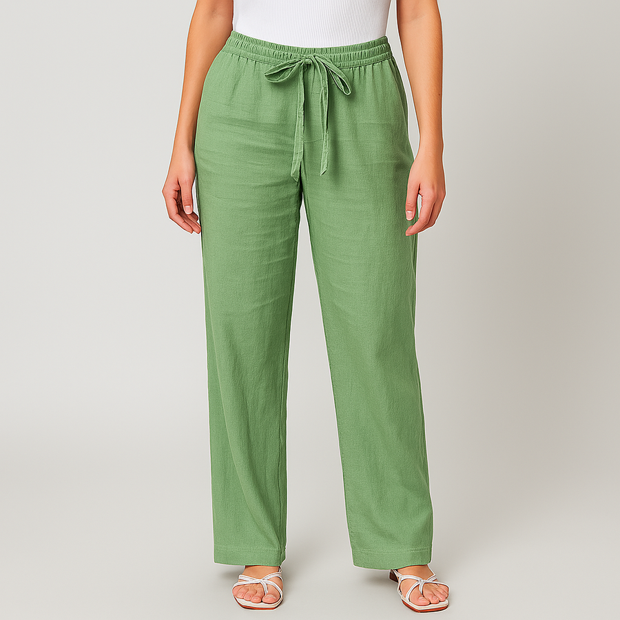 Stella - Elegant Tie Waist Linen Pants