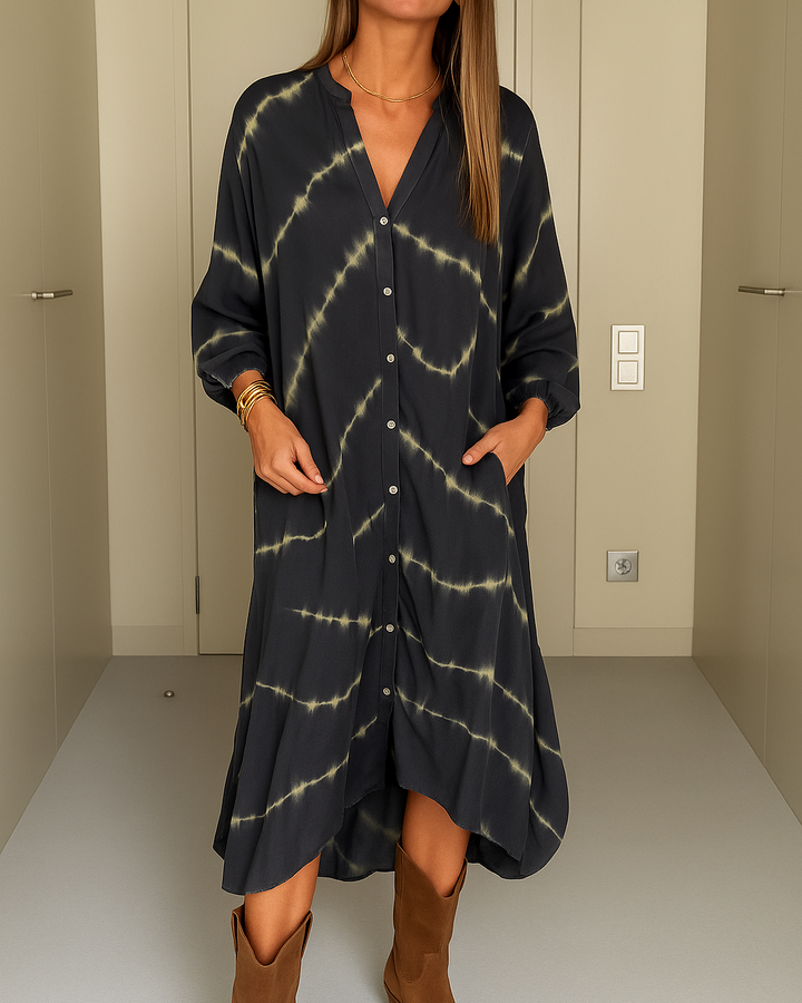 Julia - Boho Striped Maxi Dress