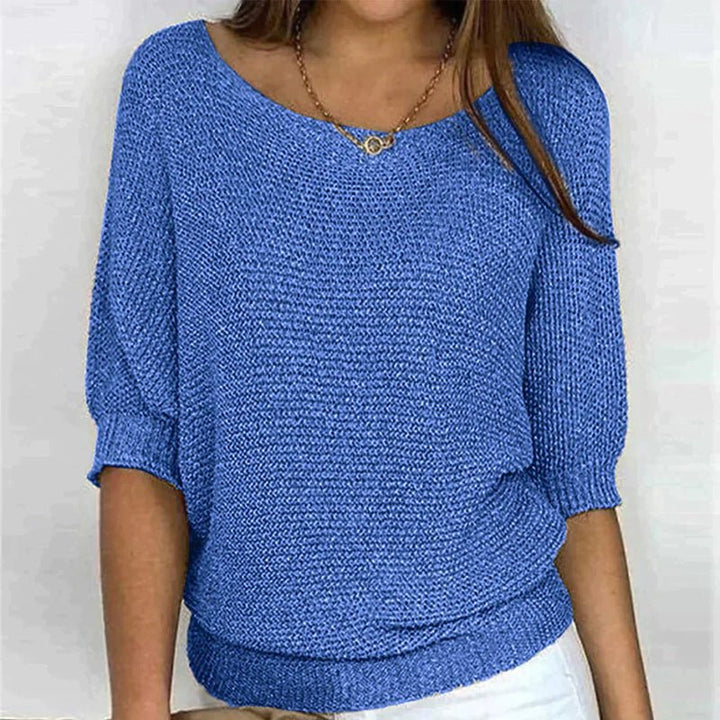 Freya - Wide Neck Knit Top