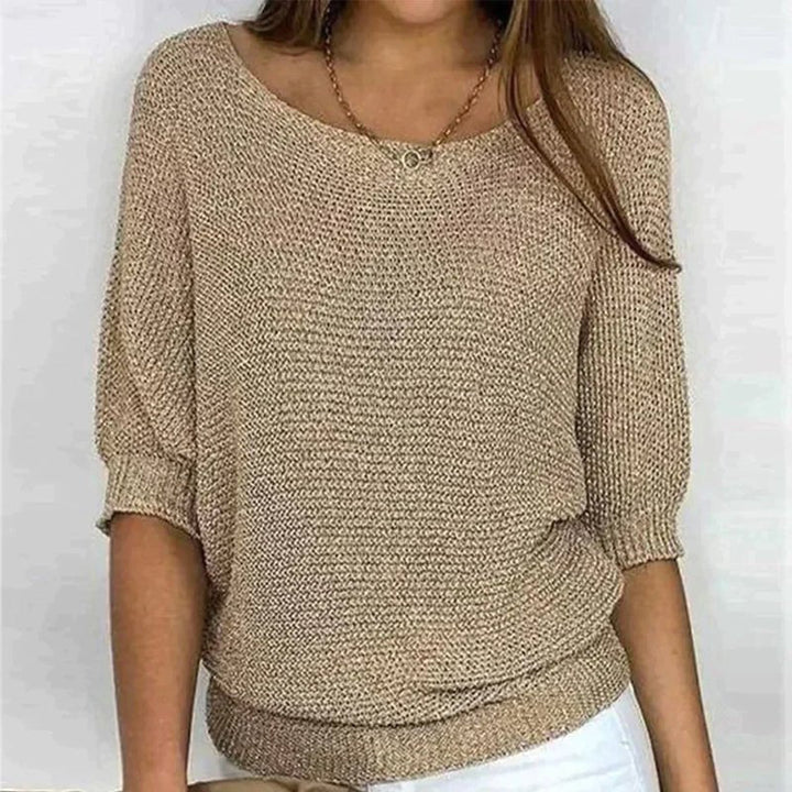 Freya - Wide Neck Knit Top