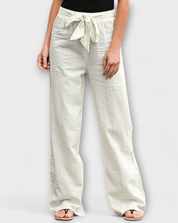 Ivy - Tie-Waist Wide-Leg Trousers