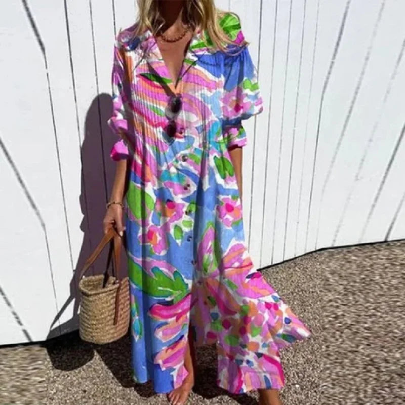 Wendy - Puff Sleeve Maxi Dress