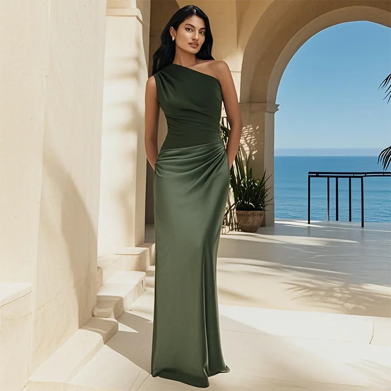 Georgia – One-Shoulder Maxi Dress