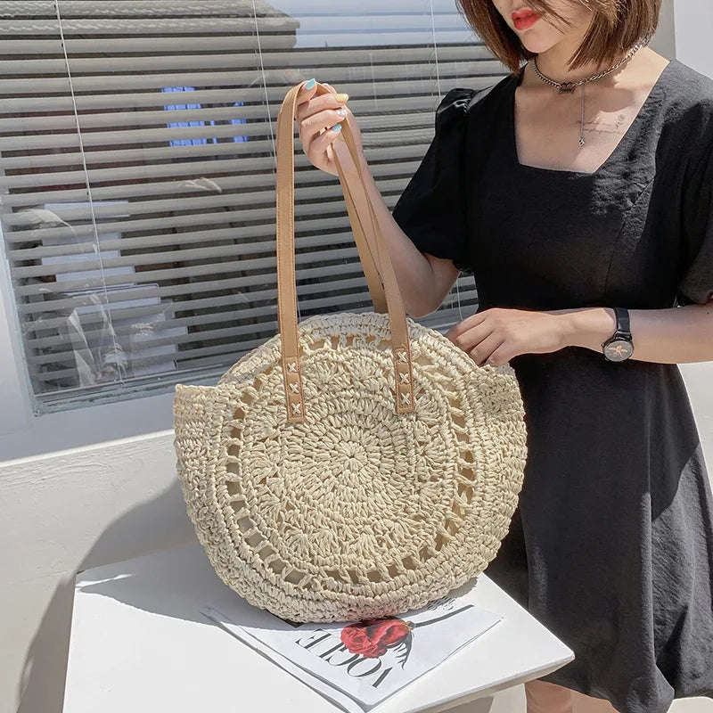 Philippa - Round Woven Handbag