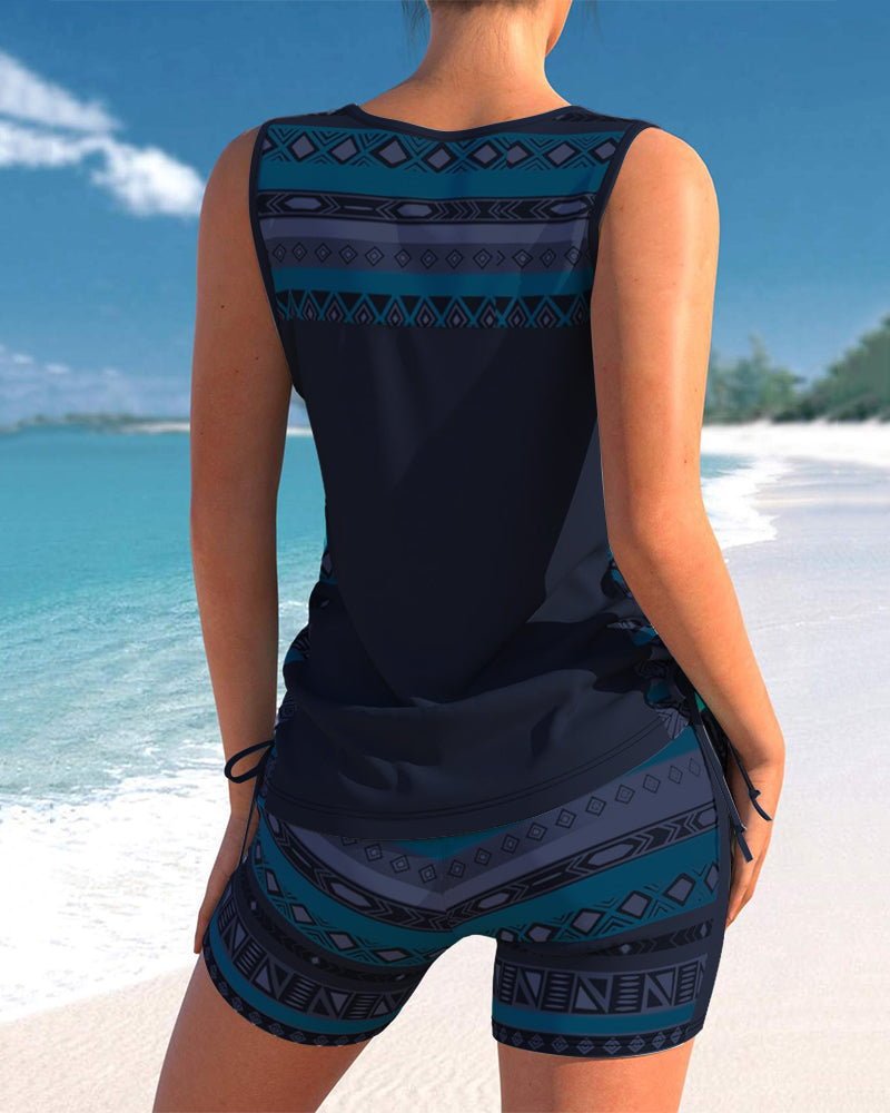 Robyn - Tankini Featuring Geometric Print