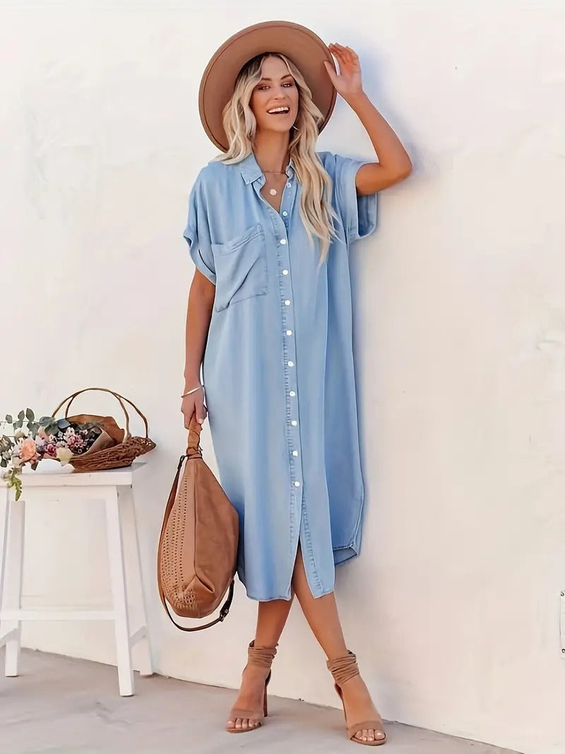 Zara - Pocketed Shirt Dress
