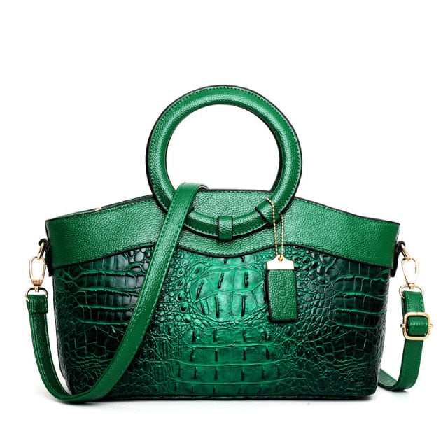 Harriet - Elegant handbag with crocodile embossing