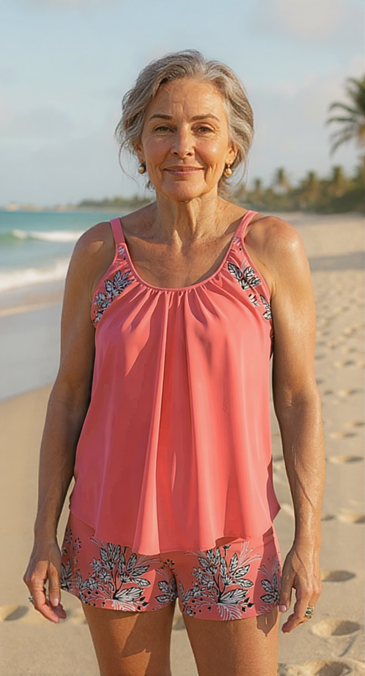 Fiona - Floral Print Classic Tankini