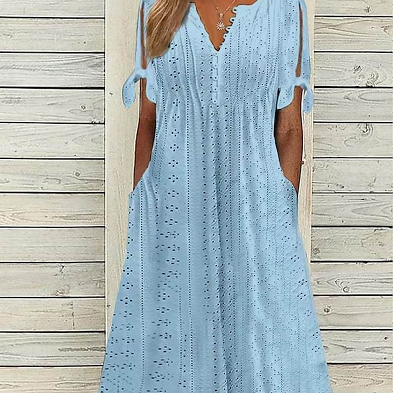 Emily – Elegant V-Neck Dress