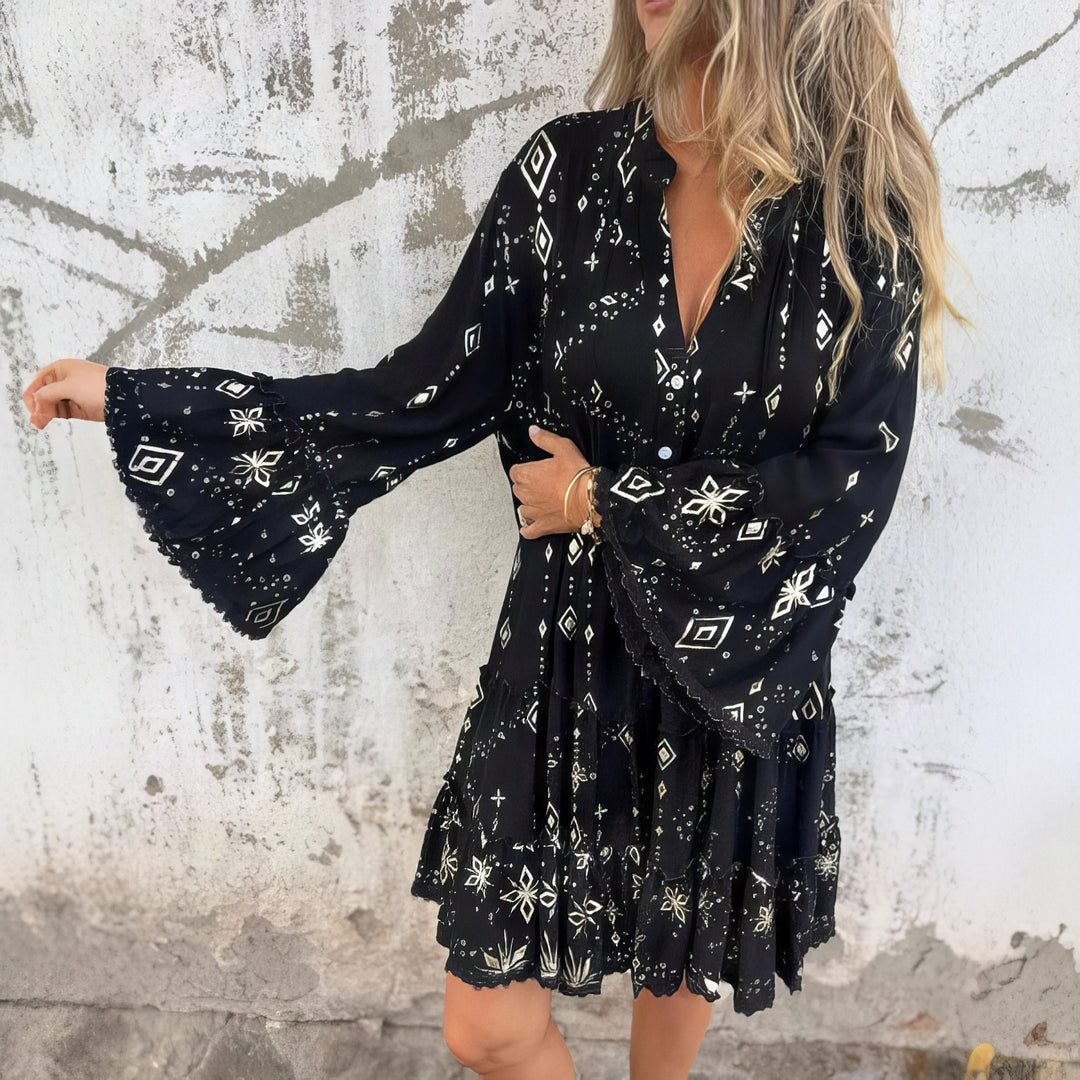 Adeline - Boho V-Neck Dress